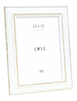 Basic, wit met zwart, hout