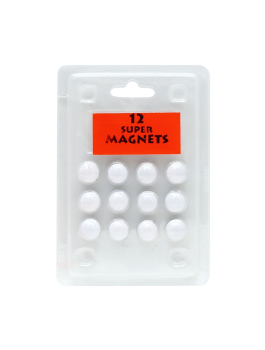 12 magneten wit , blister S328B1 