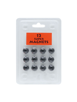 12 magneten zwart, blister S328B2 