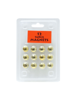 12 magneten goud, blister S328B4 