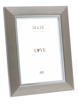 Fotokader in mat zilver met zilverbies