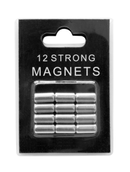 12 super magneten zilver, op blister S65CD1 