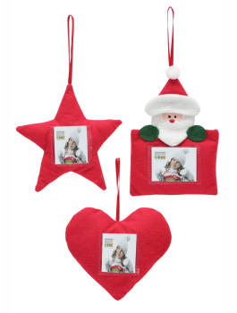 kerst, Kerstboomhangers: sneeuwman (foto 4,5x6)+ hart + ster (foto 4x4) S67HC1 