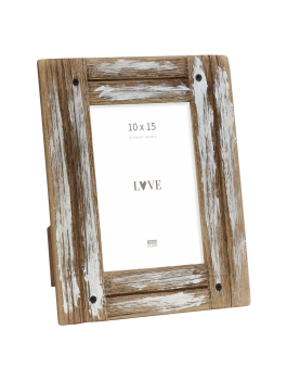 Fotokader in driftwood met witte afwerking