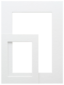 wit, passepartout         karton met uitsnit SP111 13X13